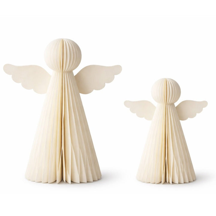 Nordic Rooms Paper Angel Duo in Off White-Christmas Decorations-Nordic Rooms