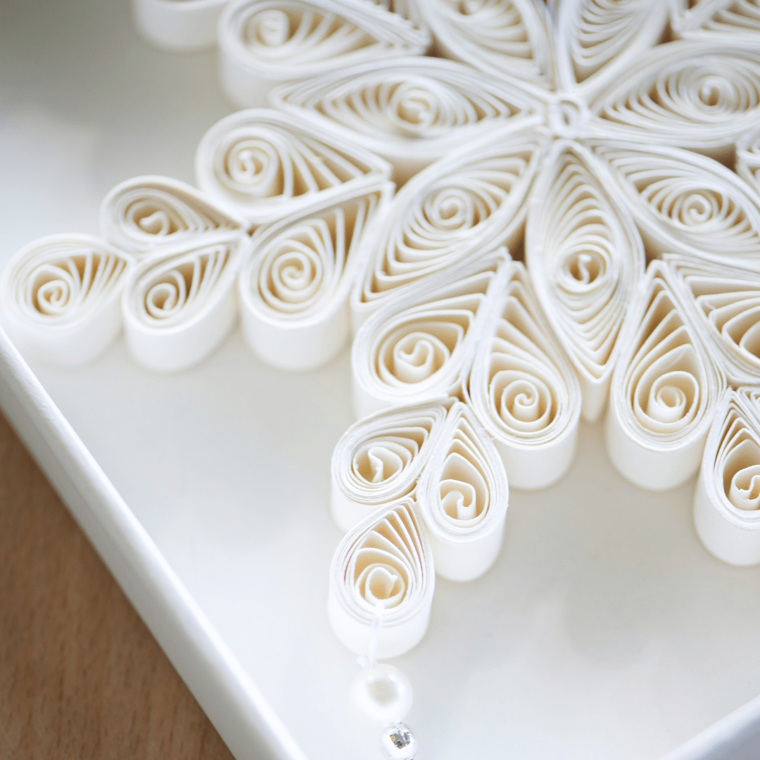 Nordic Rooms - Quilling Snowflake Paper Ornament in Off White - Christmas Decorations