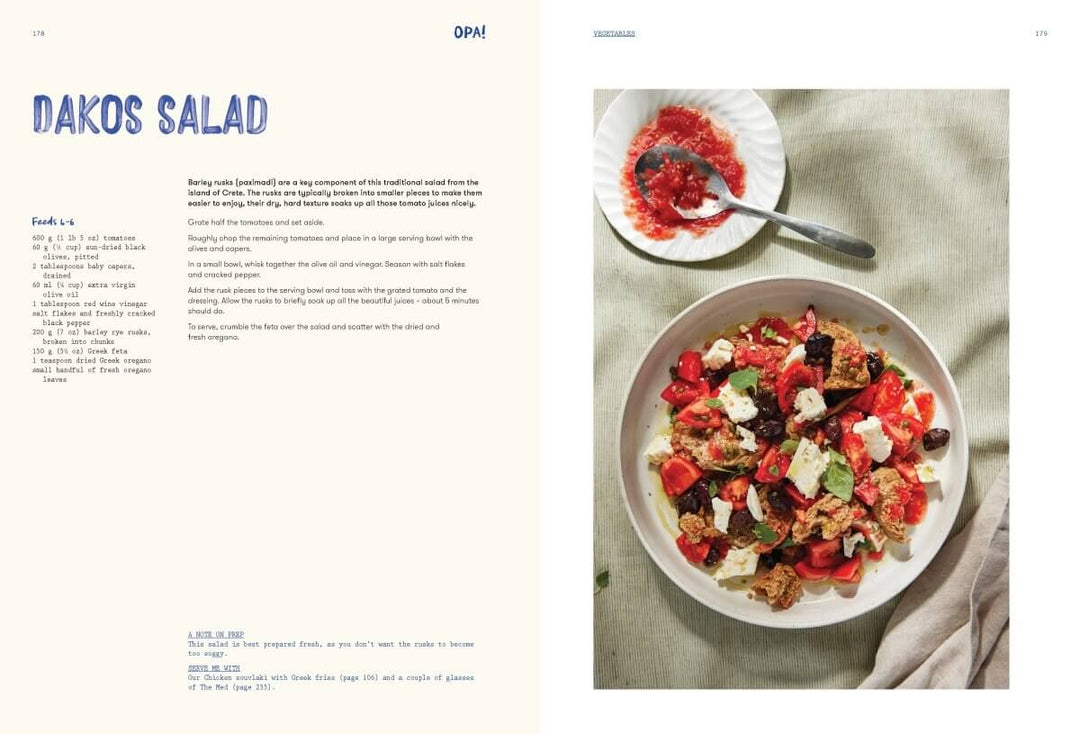OPA! Recipes inspired by Greek Tavernas - Cookbook