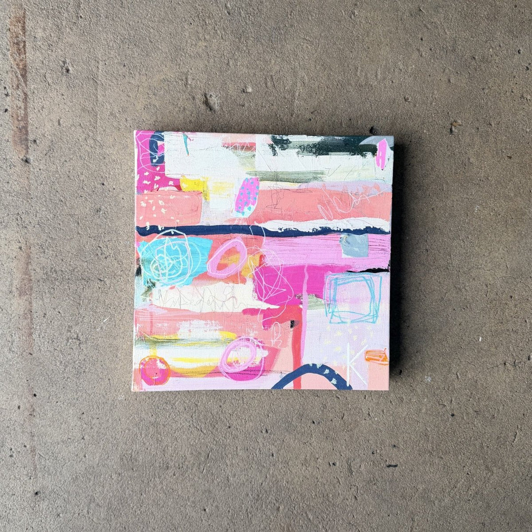 Original Artwork: Peeling Back the Layers in Pink 002 by Katie Ramage Art-Art-Katie Ramage Art