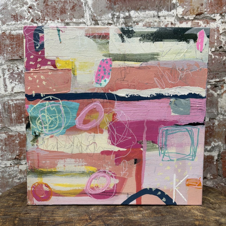 Original Artwork: Peeling Back the Layers in Pink 002 by Katie Ramage Art-Art-Katie Ramage Art