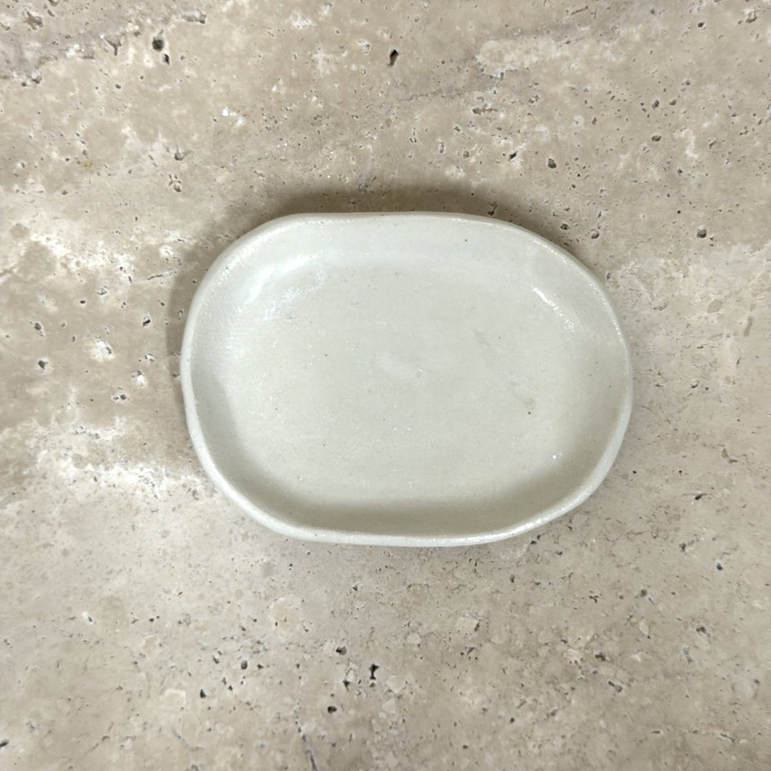 Oval Ceramic Soap Dish by Leah Grant Ceramics-Ceramics-Jade and May