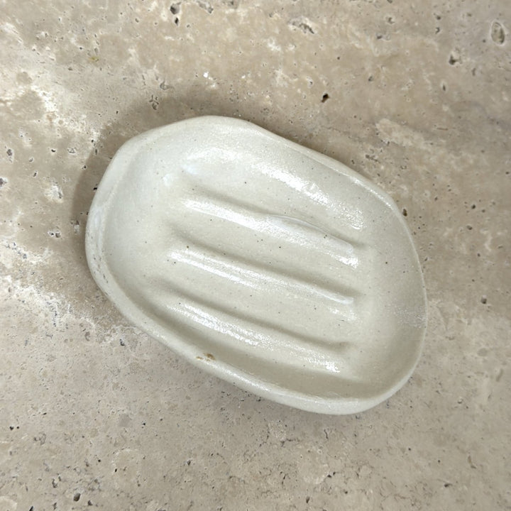 Oval Ceramic Soap Dish by Leah Grant Ceramics-Ceramics-Jade and May