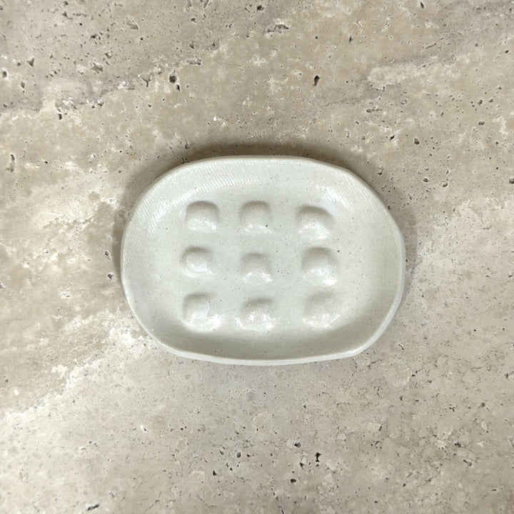 Oval Ceramic Soap Dish by Leah Grant Ceramics-Ceramics-Jade and May