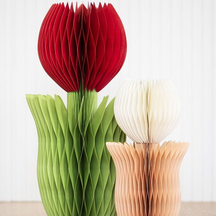 Paper Decor Tulip in Mulberry and Moss by Nordic Rooms - Artificial Flowers &amp; Greenery - Jade and May