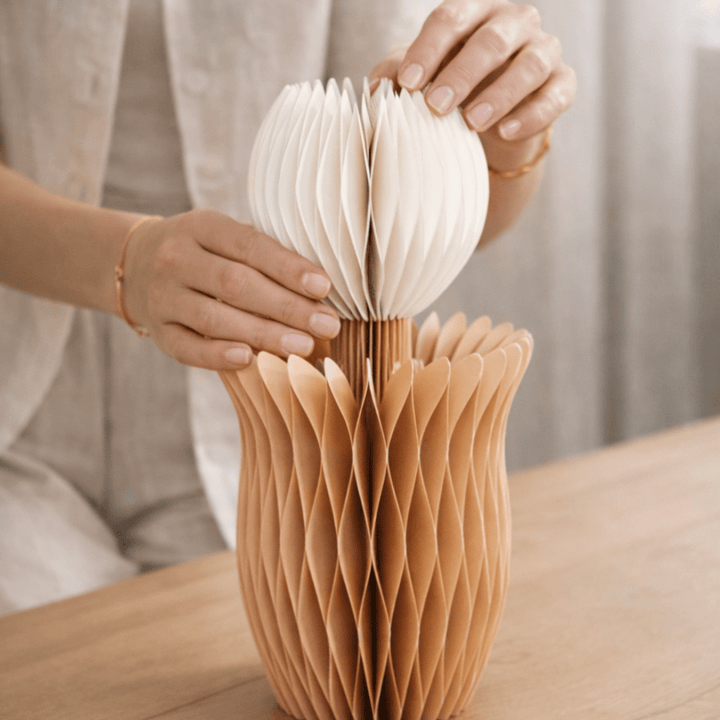 Paper Decor Tulip in Mulberry and Moss by Nordic Rooms - Artificial Flowers &amp; Greenery - Jade and May