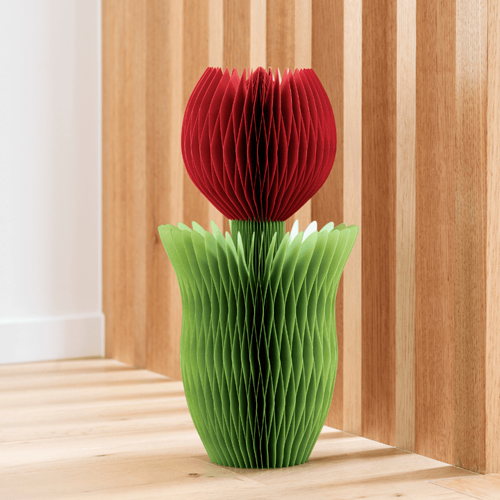 Paper Decor Tulip in Mulberry and Moss by Nordic Rooms - Artificial Flowers &amp; Greenery - Jade and May