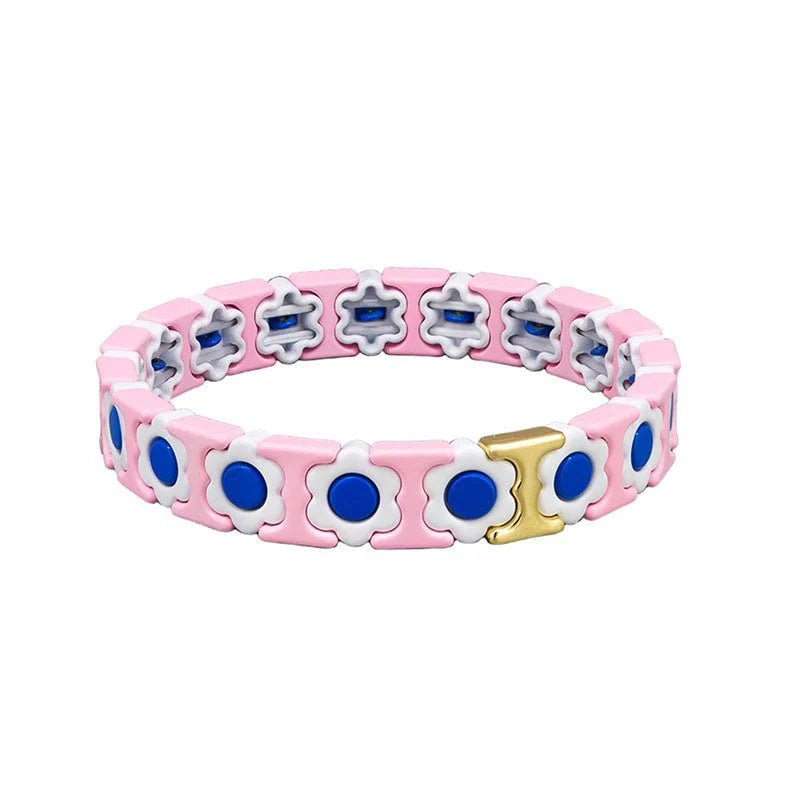 Pink Daisy Tile Bracelet by Tiger Tree - Jewellery