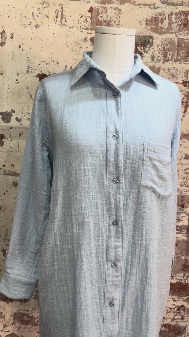 Nightshirt in Baby Blue Cotton