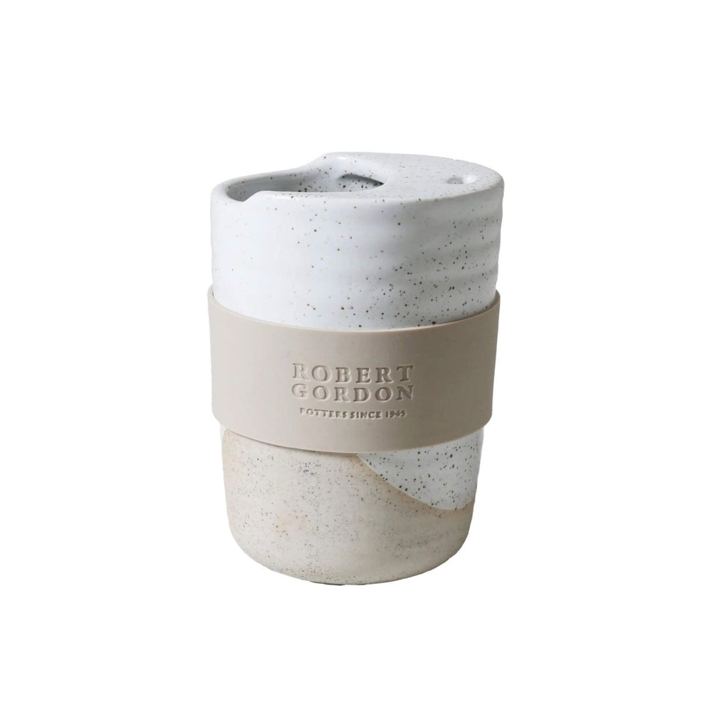 Robert Gordon Ceramic Travel Mug in Speckled White - Ceramics - Robert Gordon Australia