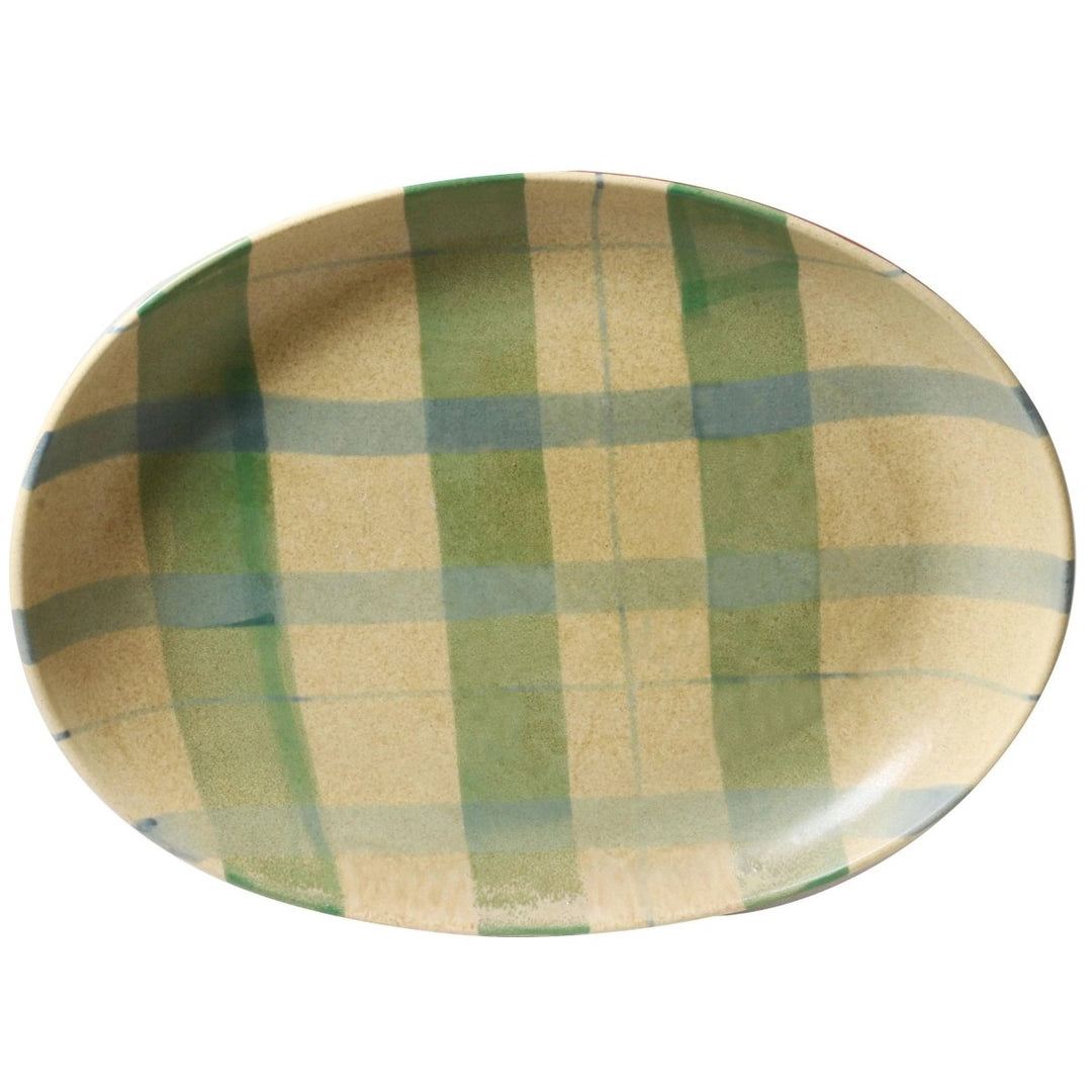 Robert Gordon Curved Oval Tray in Tartan Cinnamon Christmas-Ceramics-Robert Gordon Australia