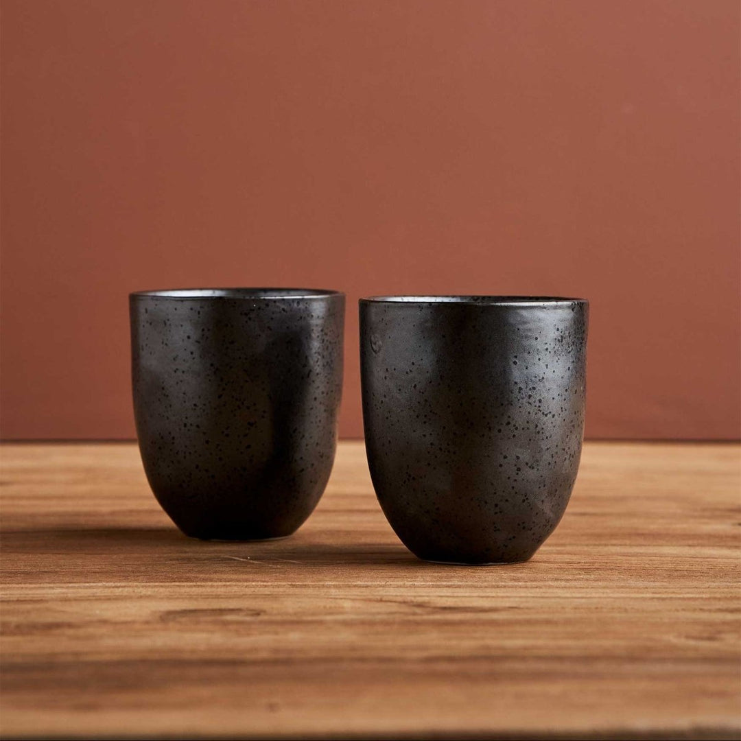Robert Gordon Earth Latte Cups in Black - Tableware