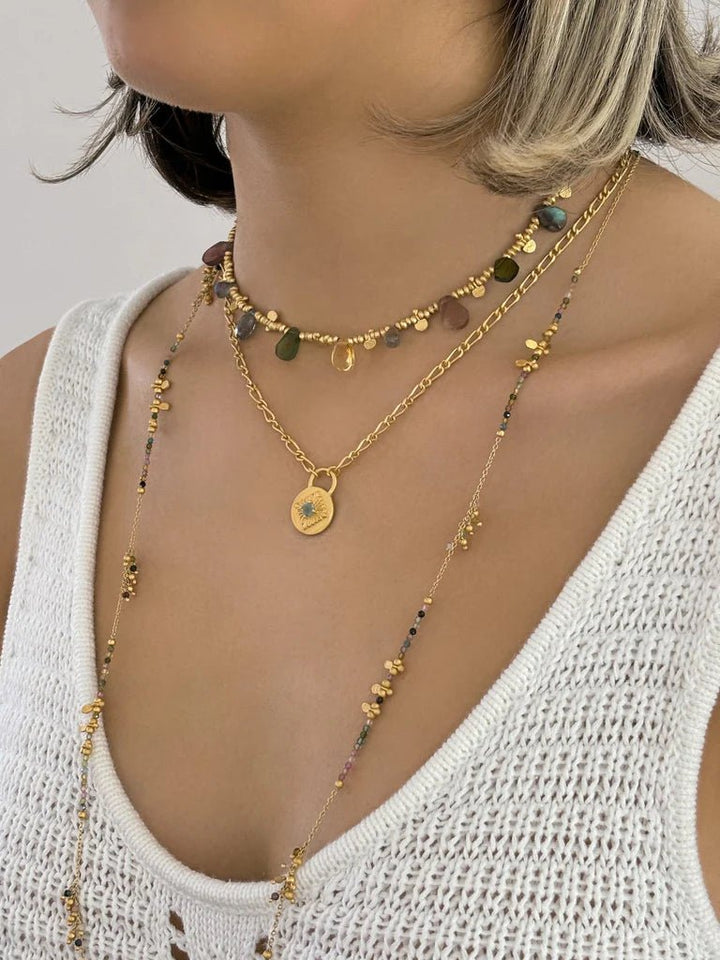 Rubyteva Designs - Arabesque Link Chain Necklace - Jewellery