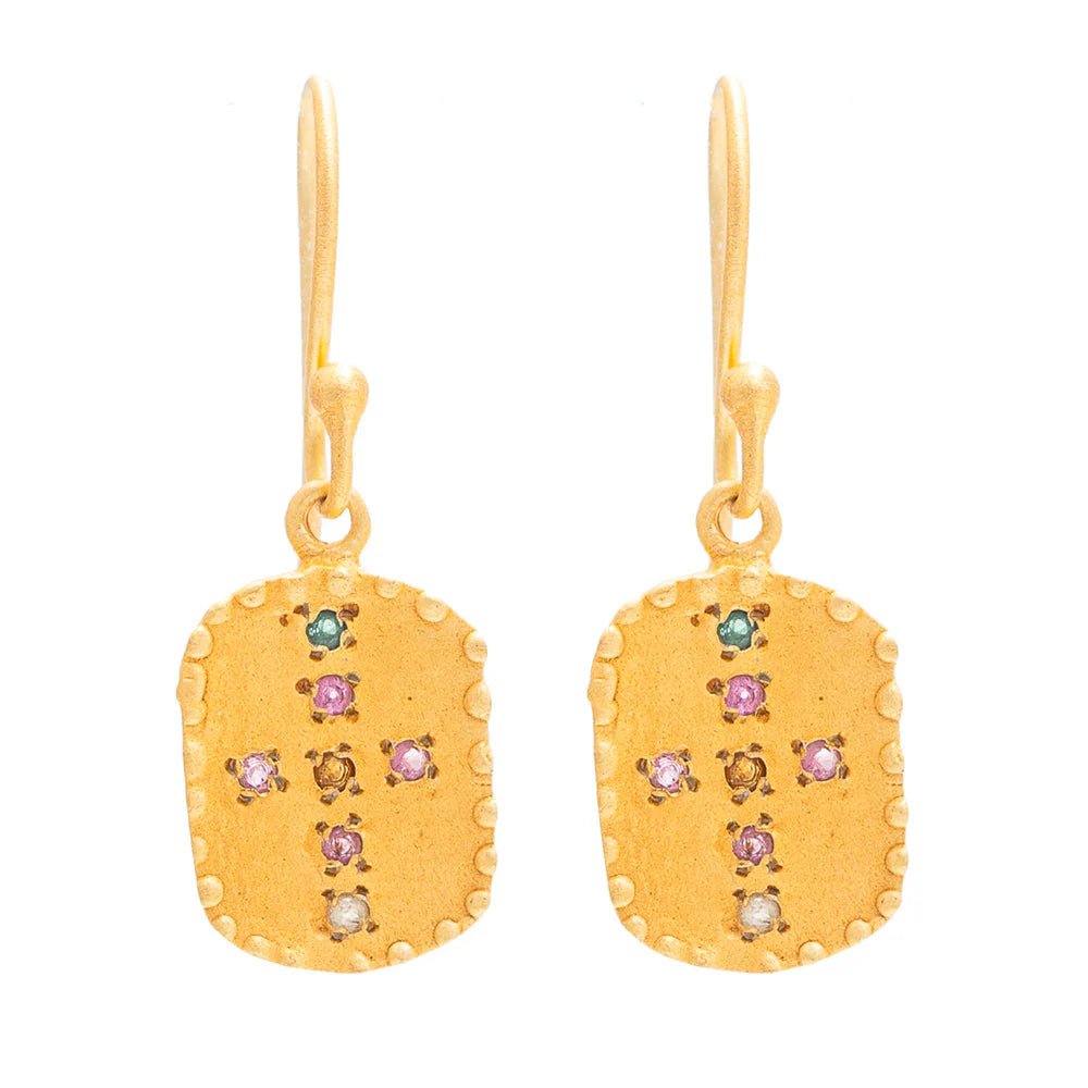 Rubyteva Designs - Small Cross Earrings - Jewellery
