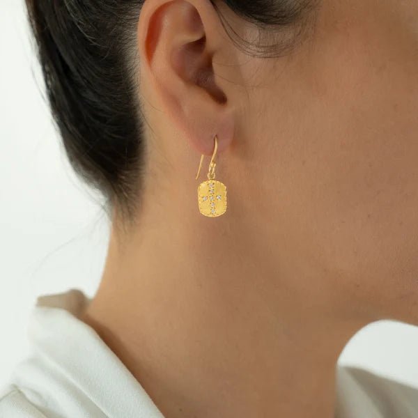 Rubyteva Designs - Small Cross Earrings - Jewellery