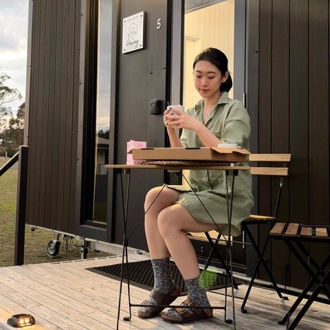 Sleep Shirt in Pistachio Linen-Shirt-Jade and May Linen