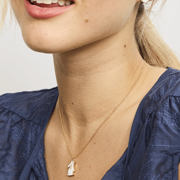 Snowball Bunny Necklace by Tiger Tree - Jewellery