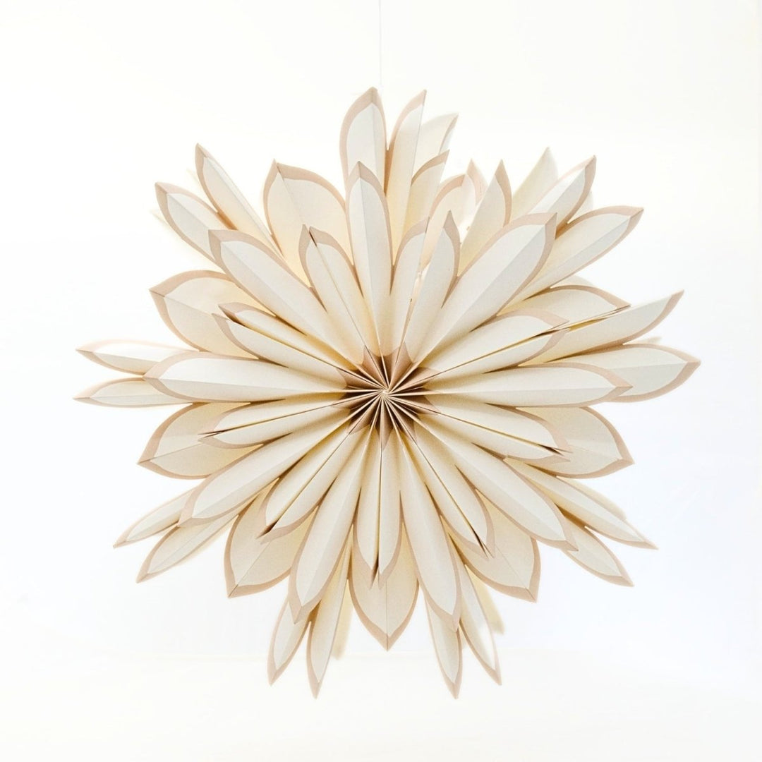 Snowflake Christmas Ornament by Nordic Rooms - Flaxseed Edge-Christmas Decorations-Nordic Rooms