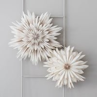 Snowflake Christmas Ornament by Nordic Rooms - Flaxseed Edge - Christmas Decorations