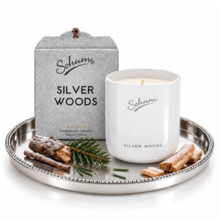 Sohum Silver Woods Christmas Candle-Candles-Sohum