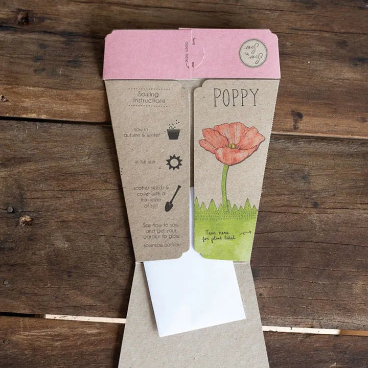 Sow n Sow Poppy Gift of Seeds - Seeds