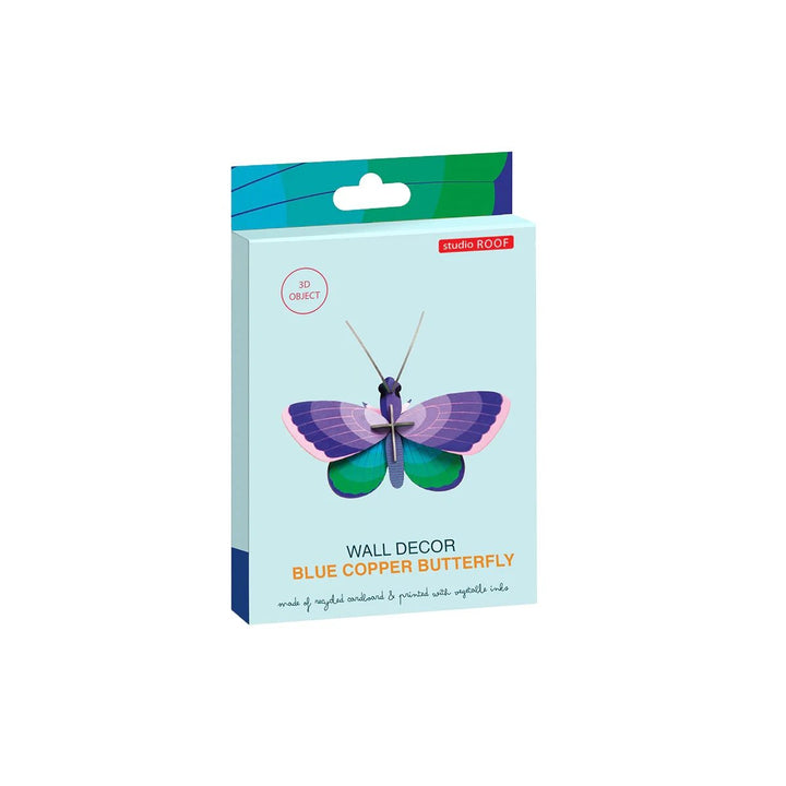 Studio Roof Wall Art: Blue Copper Butterfly-For the wall-Studio Roof