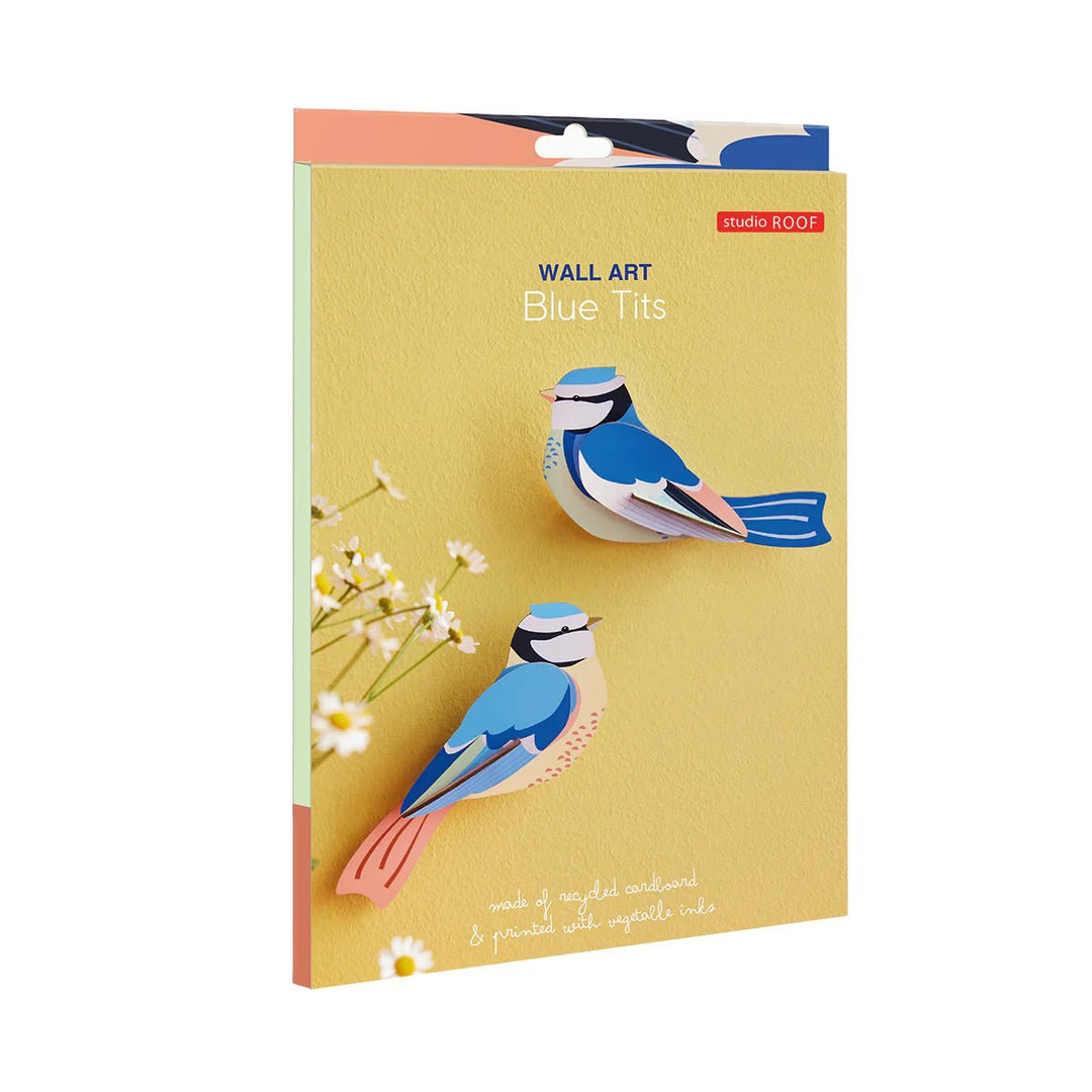 Studio Roof Wall Art: Blue Tits Garden Birds - For the wall