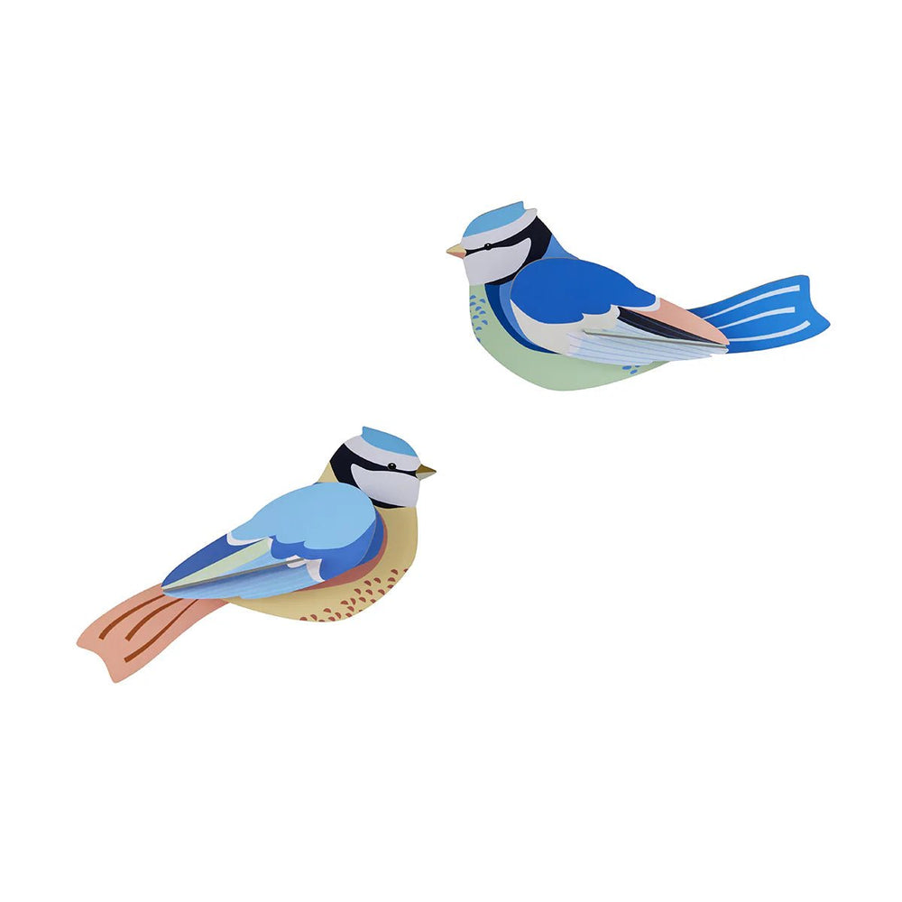 Studio Roof Wall Art: Blue Tits Garden Birds - For the wall