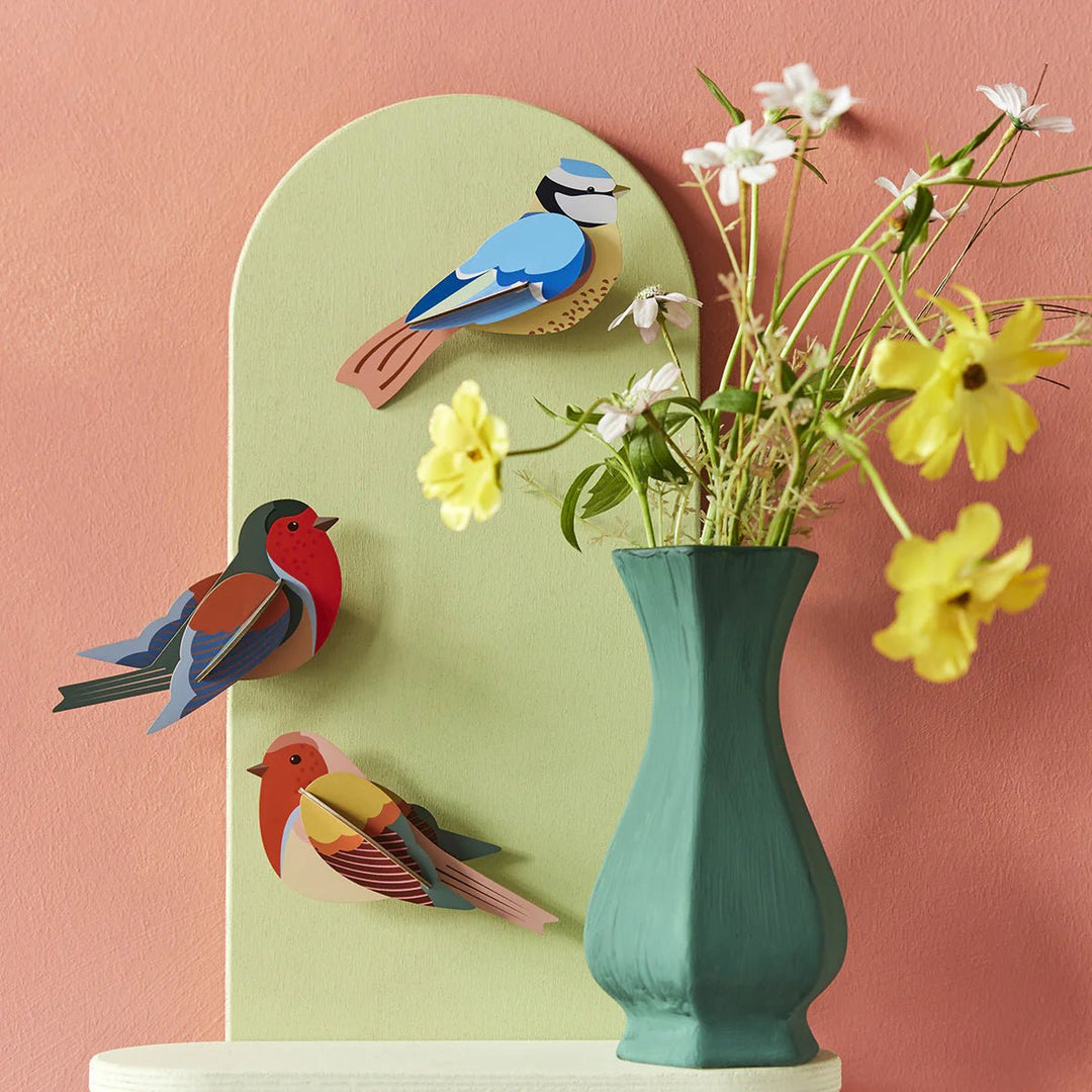 Studio Roof Wall Art: Blue Tits Garden Birds - For the wall
