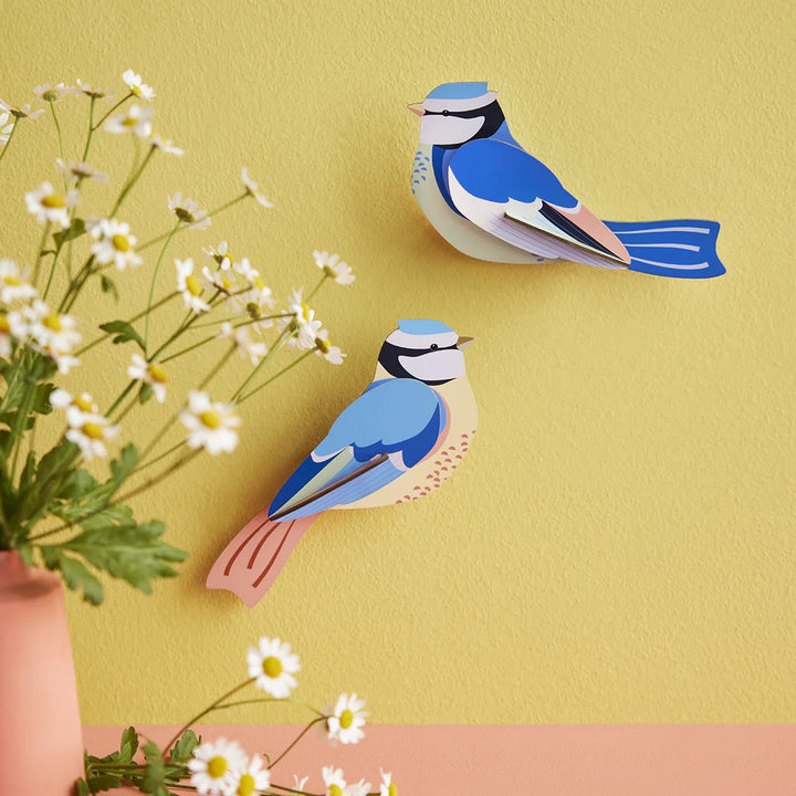 Studio Roof Wall Art: Blue Tits Garden Birds - For the wall