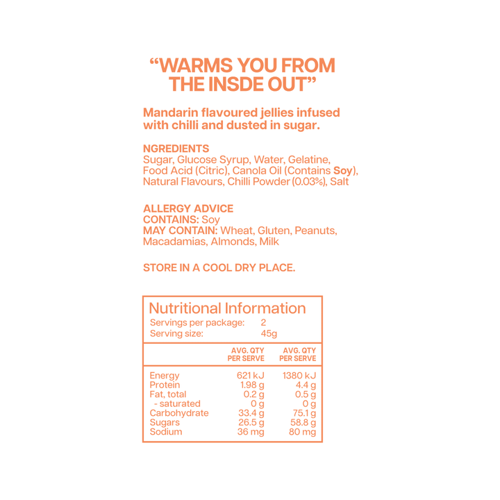 Sweet Chilli Gummies - Super Hot Mandarin - Food and Drink