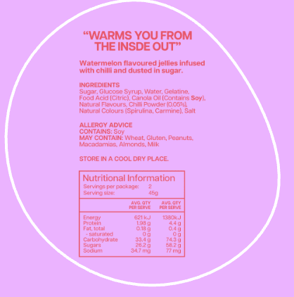 Sweet Chilli Gummies - Watermelon Sour - Food and Drink