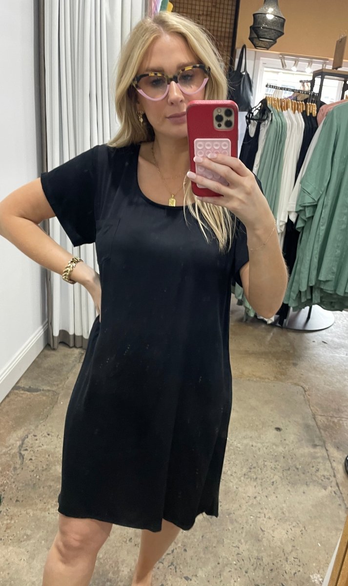 Bamboo T-Shirt Nightie in Black - Nightie