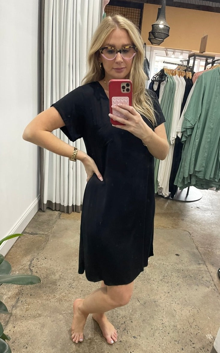 Bamboo T-Shirt Nightie in Black - Nightie