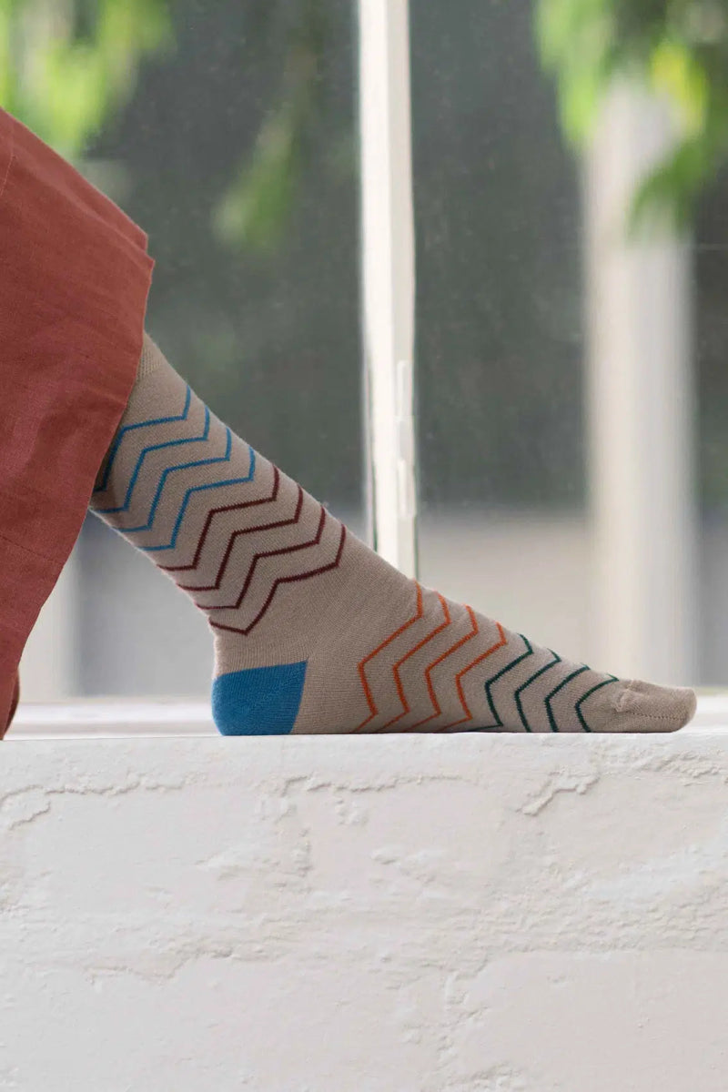 Tightology Merino Wool Socks - Waves-Tightology-Socks-Jade and May