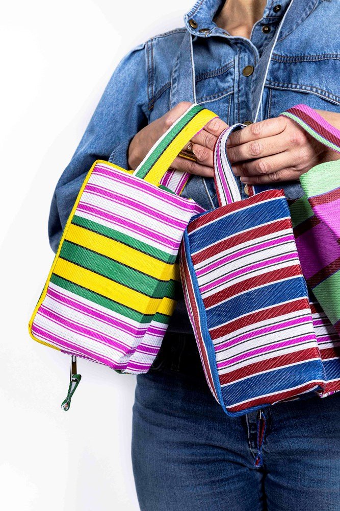Toiletry Bag from Recycled Nylon - Yellow/Green - Toiletry Bag