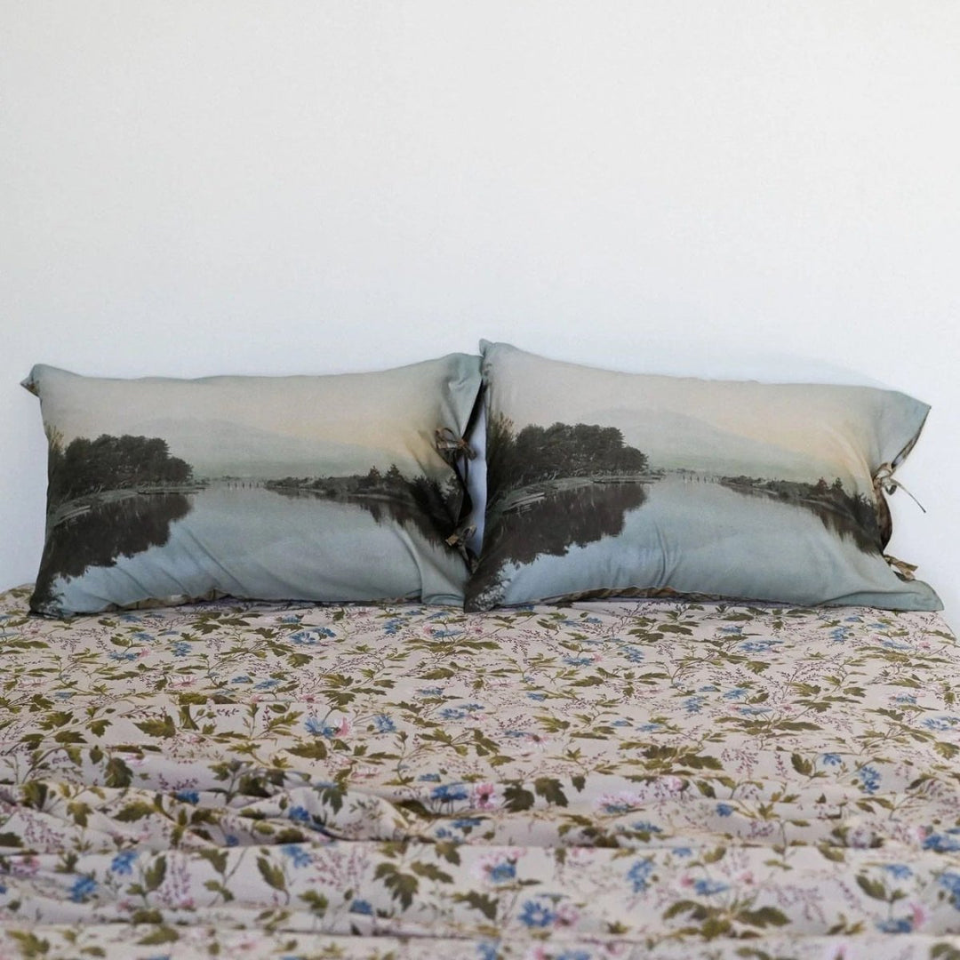View of Mt Fuji Organic Cotton Pillowcase Set | Lazybones Australia-Pillow Case-Lazybones Australia