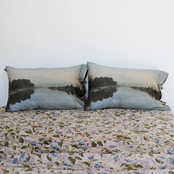 View of Mt Fuji Organic Cotton Pillowcase Set | Lazybones Australia-Pillow Case-Lazybones Australia
