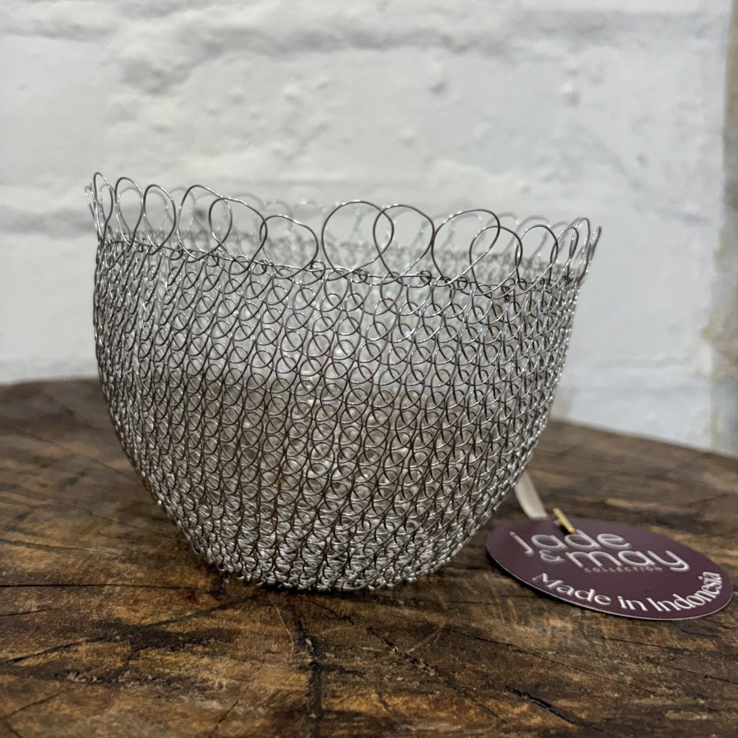 Wire Baskets: Hand Crocheted in Bali - Basket - Jade and May