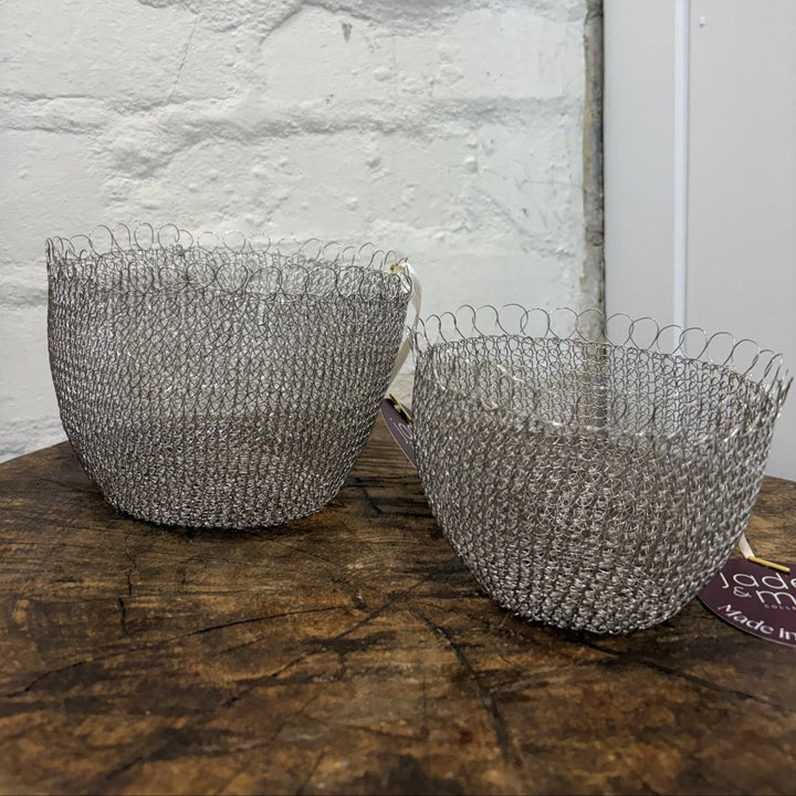Wire Baskets: Hand Crocheted in Bali - Basket - Jade and May