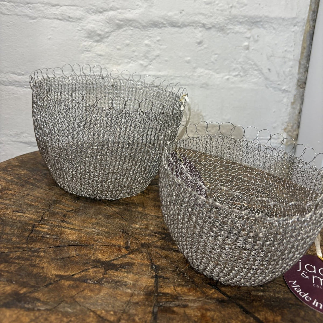 Wire Baskets: Hand Crocheted in Bali - Basket - Jade and May