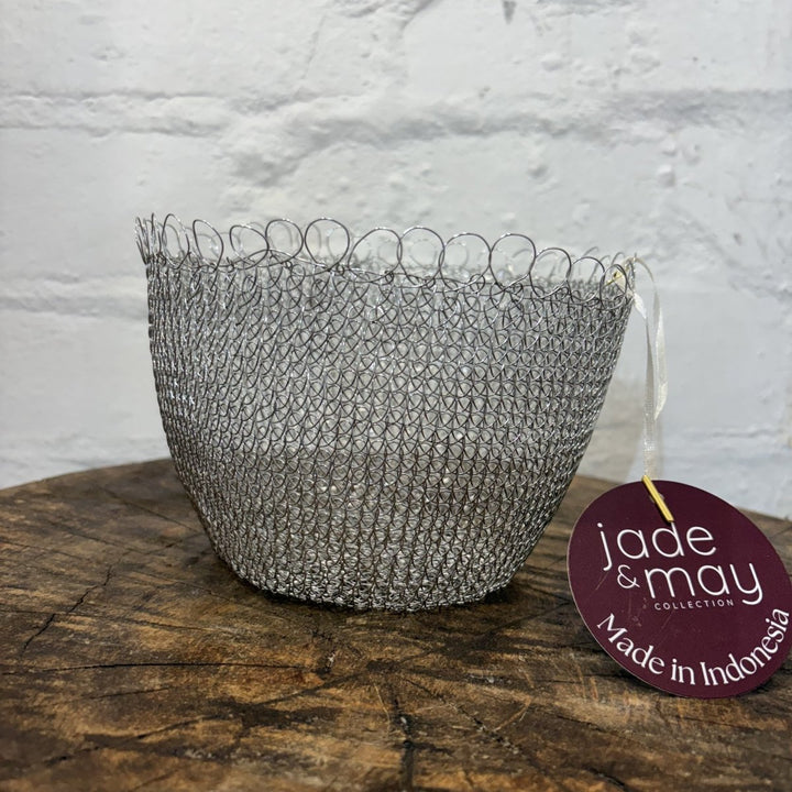 Wire Baskets: Hand Crocheted in Bali - Basket - Jade and May