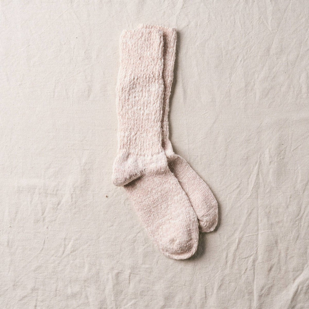 Yahae Japanese Socks: Organic Cotton Slipper Sock in Pink - Socks