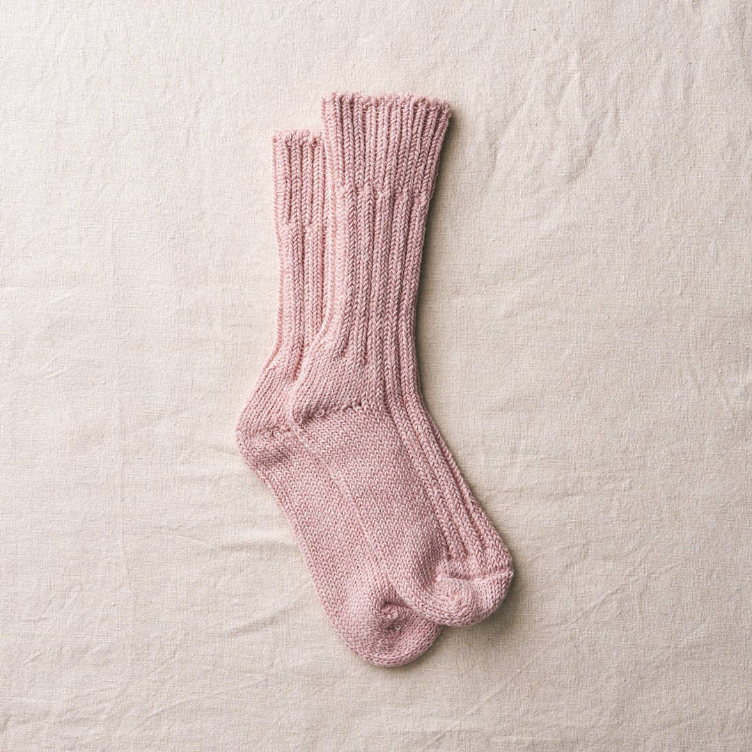 Yahae Organic Cotton Low Gauge Sock in Pink - Socks