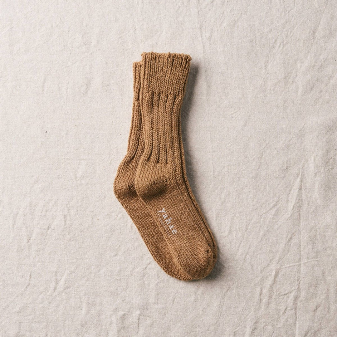 Yahae Organic Cotton Low Gauge Socks in Brown - Socks