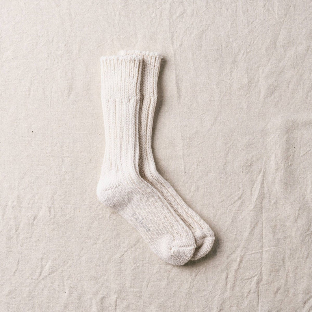 Yahae Organic Cotton Low Gauge Socks in Natural - Socks