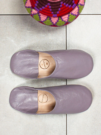 Babouche Moroccan Slippers - Violet-Moroccan Babouche Slippers-Slippers-Jade and May