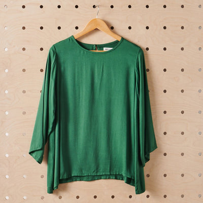 Bamboo Long Sleeve T-Shirt - Hunter Green-Jade and May-Separates-Jade and May