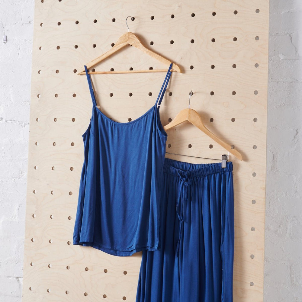 Bamboo Pyjama Set - Cami and Pant in Navy - Pyjamas