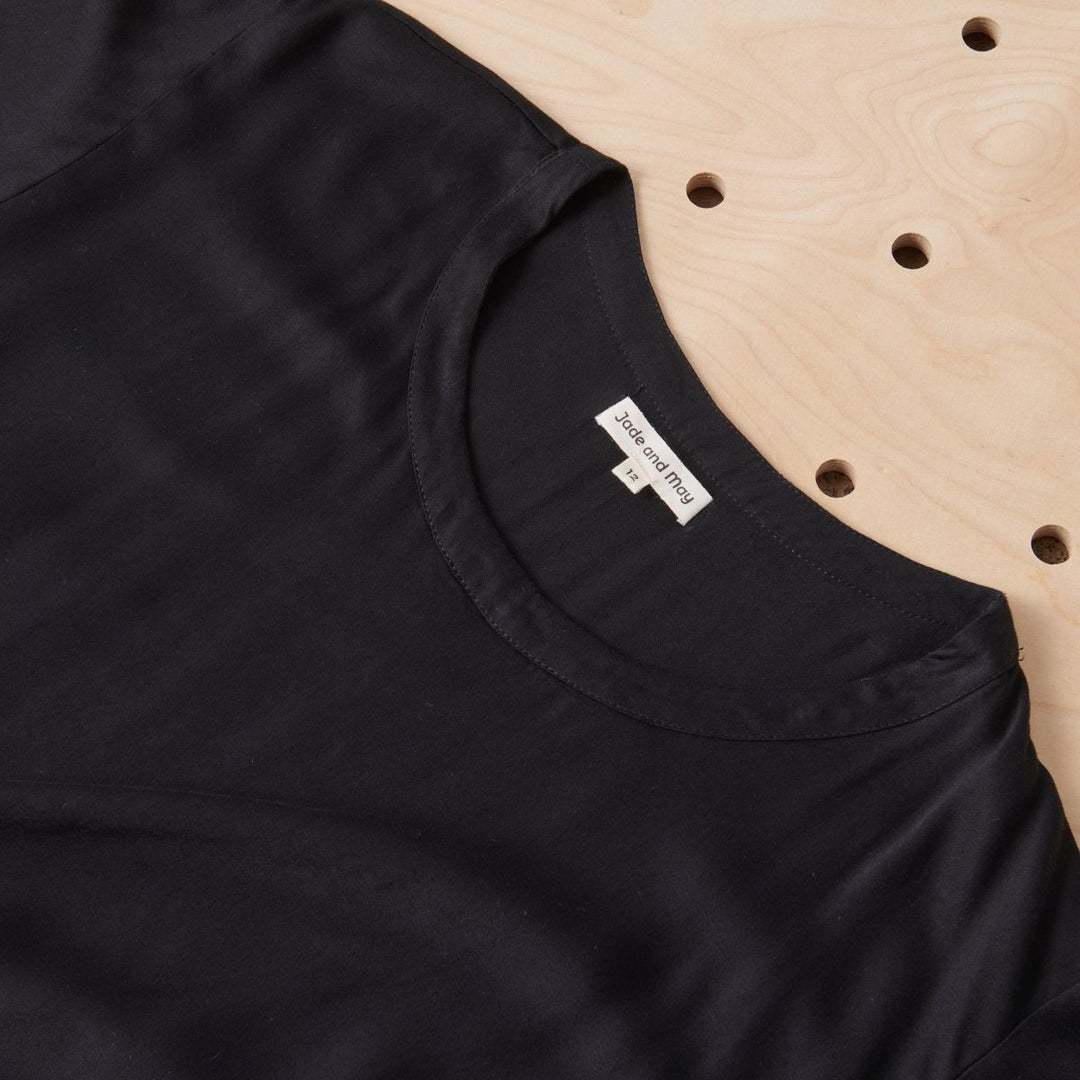 Bamboo Pyjamas - Tee and Short Set in Black - Pyjamas